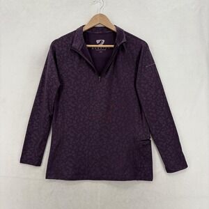 Aubrion Revive Winter Base Layer Womens Large Purple 1/4 Zip Riding Equestrian